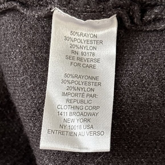 Elie Tahari Knit grey 1/4 zip Pullover cropped Sweater XLarge - Picture 10 of 12